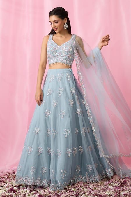 Blue Color Lehenga